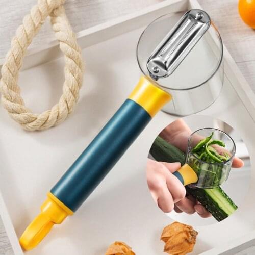 Peeler With Container Stainless Steel Blade For Fruits And Vegetables Peeling Knife Potato Peeler Planing Grater Kitchen Tool