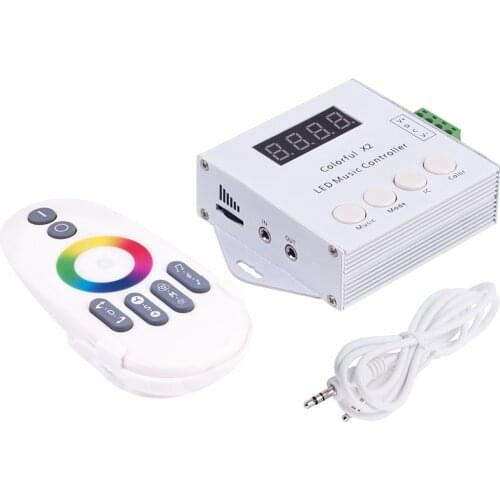 RF LED RGB Music controller DC12-24V Colorful Led Music Controller 6 Keys for SPI 2811 /2812B/ 1903