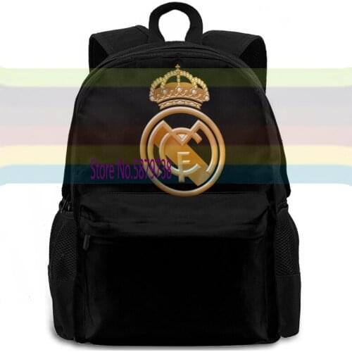 Real Madrid team backpack laptop travel school adult student