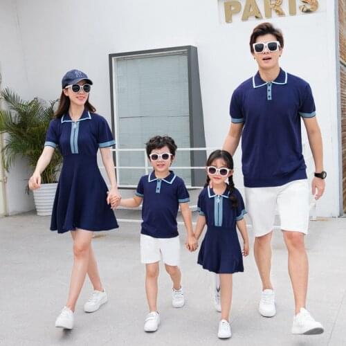 Family Matching Outfits 2019 Summer Fashion T-shirt Outfits Mother And Daughter Dresses Father Son T-shirt Baby Boy Girl Clothes