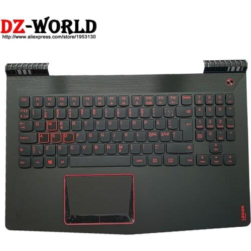 Nordic Keyboard with Shell C Cover Palmrest Upper Case and Touchpad for Lenovo Legion Y520-15IKB Laptop 5CB0N00269