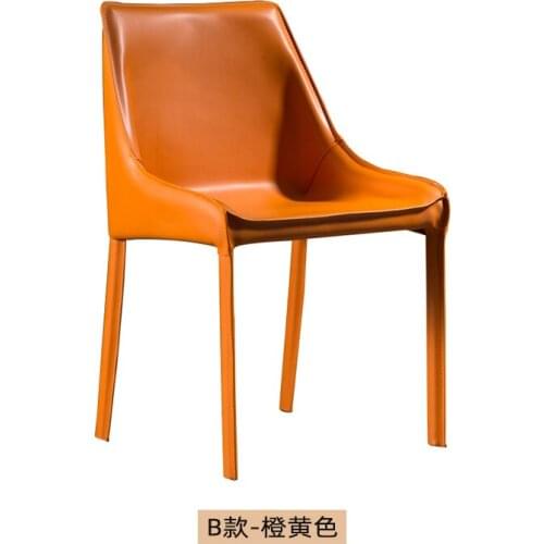 Dining room chairs Light luxury Leather saddle chair with backrest Furniture dining chairs modern nordic dining chair wholesale