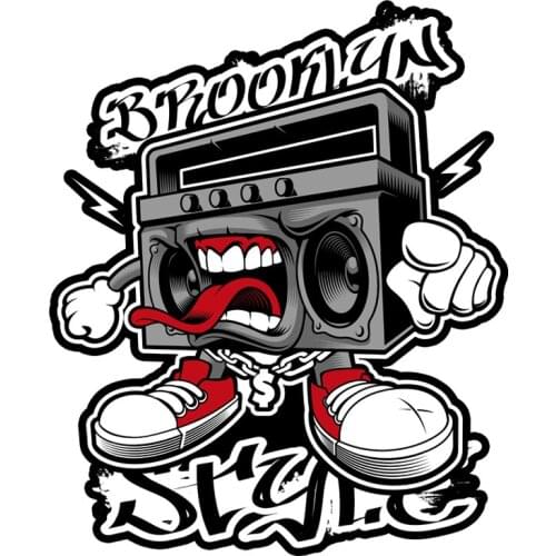 Retro style vintage tape recorder poison tongue rap music motorcycle car sticker decal #763