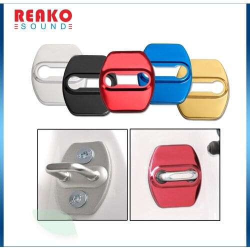 REAKOSOUND Door Lock Decoration for Hyundai Tucson Protective And Decoration Car Accessories Sticker Protection Cover emblem