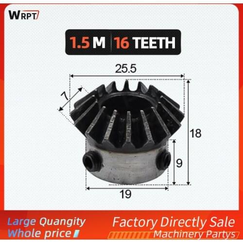 1pcs Bevel Gear 1.5 Modulus 16Teeth With Inner Hole 6mm 8mm 10mm 12mm 90 Degree Drive Commutation Steel Gears with Screw