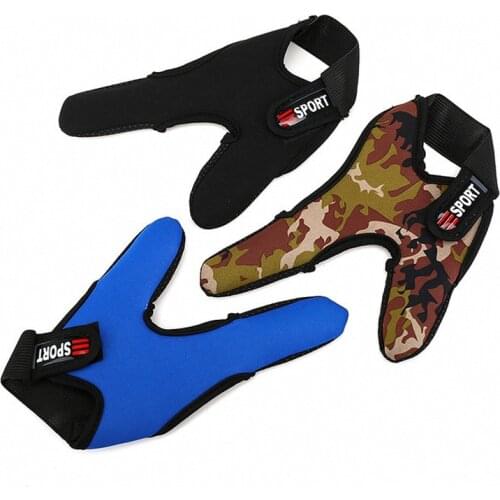 1pc Neoprene Fishing Gloves Half Protector Anti-Slip Anti-cut Two Finger Rod Wear Fish Catch Fingerless Outdoor Accessory