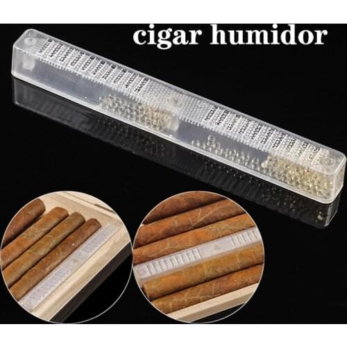 1Pc Transparent Cigar Bar Humidifier Humidor Tube Moisture Strip Travel Storage Box Gadget Cigar Accessories
