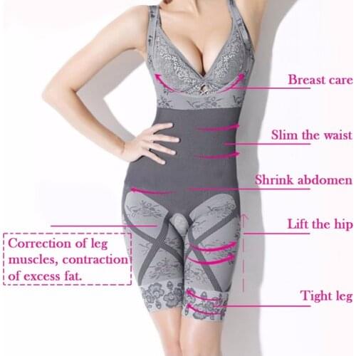 1 X Womens Natural Bamboo Fiber Full Body Slimming Shaper Shapewear Underwear Remain Free The Whole Body Sculpture