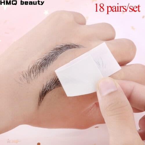 18 Pairs NEW Magic 4D Hair-like Eyebrow Tattoo Sticker False Eyebrows Waterproof Lasting Makeup Water-based Eye Brow Stickers