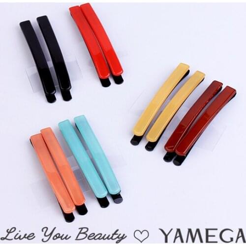 Fashion 2pcs/set Resin Hairpins Hair Clips Red Barrette Headpiece Hair Pins For Women Girls Hairgrips Hair Jewelry Accessories