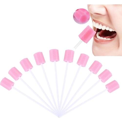 200pcs Cleaning Swaps Disposable Oral Care Sponge Swab Tooth Cleaning Mouth Swabs With Stick Sponge Head Oral Teeth Cleaning