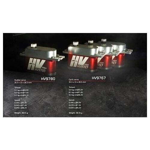 3PCS MKS HV9767 and 1PCS HV9780 tail servo (narrow frequency)*1 metal tooth CNC metal housing for digital steering gear