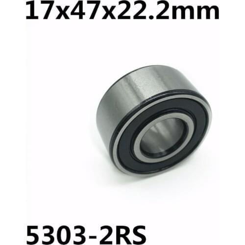 5303-2RS 17x47x22.2 mm 1Pcs Double row angular contact bearings 5303 High quality