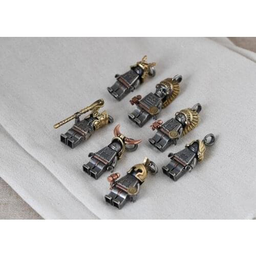 925 Sterling Silver Indian chief skull mens punk pendant charm decorate necklace bracelet keyring... jewelry A5819