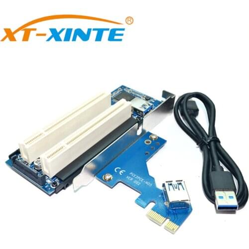 Desktop PCI-Express PCI-e to PCI Adapter Card PCIe to Dual Pci Slot Expansion Card USB 3.0 Add on Cards Convertor