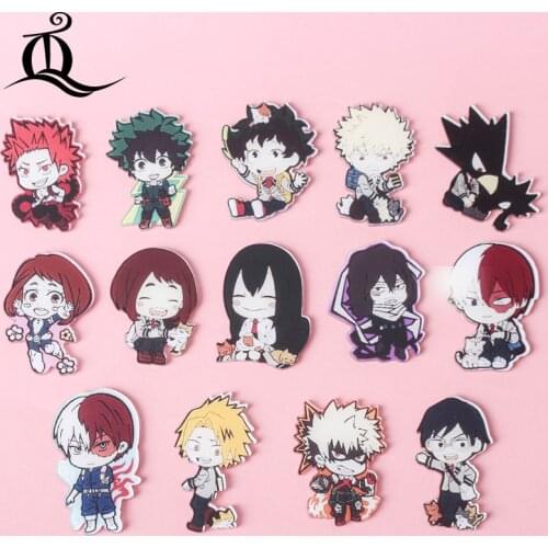 1 PCS Painting cartoon mix My Hero Academia for Clothing Acrylic Badges Kawaii Icons on The Backpack Pin Brooch Badge Z60