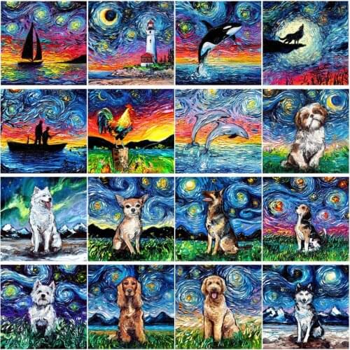 5D diamond painting full diamond new art oil painting animal landscape diamond mosaic embroidery decoration home decoration