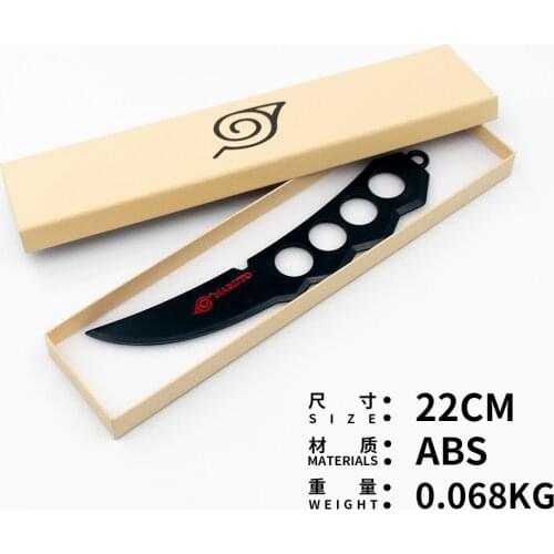 Anime 22cm Plastic Weapon Model Boruto Akatsuki Ninja Kunai Cutter Asuma Chakra Knife Shuriken Kakashi Deidara Cosplay Props Toy
