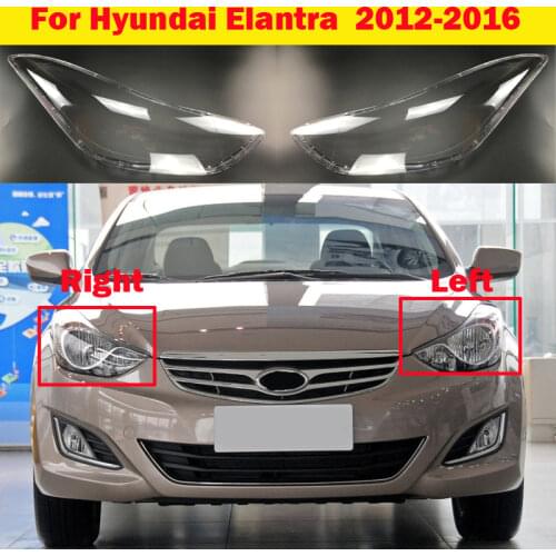 Car Replacement Headlight Shell For Hyundai Elantra Front Auto Lens Glass Headlamp transparent Light Cover 2012-2016
