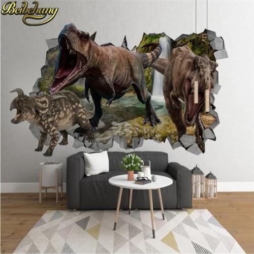 Beibehang Custom Dinosaur childrens room Photo Wallpaper Living Room Bedding Room Landscape Wall Decor Embossed Paper Wallpaper