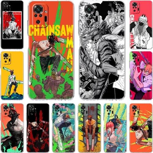 Chainsaw Man Anime Soft Clear Case For Xiaomi Redmi Note 10 9 Pro 9S 8 10S 7 8T 9C 7A 8A 9T K40 Silicone Phone Cover Fundas