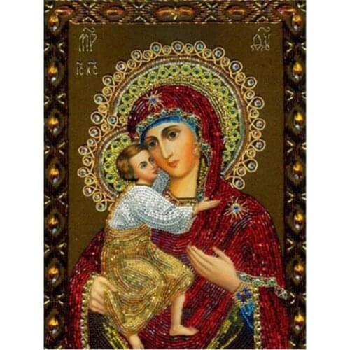 Virgin mary kids diamond painting full religion rhinestone embroidery picture mosaic sticker diamond tapestry poster wall paper