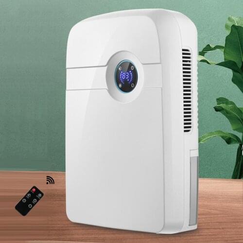 Home 2.5L Water Tank Dehumidifier Remote Control Large LCD Screen Real Time Display Air Dryer Auto Shut-Off Moisture Absorber