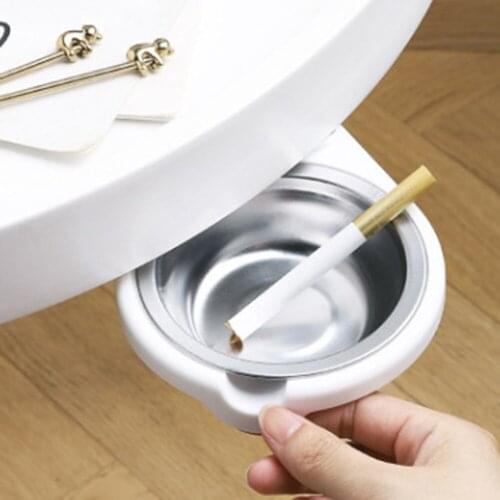 Double-Layer Detachable Ashtray Punch Free Windproof Stainless Steel Ash Tray Portable Case Daily Use Family Ashtrays