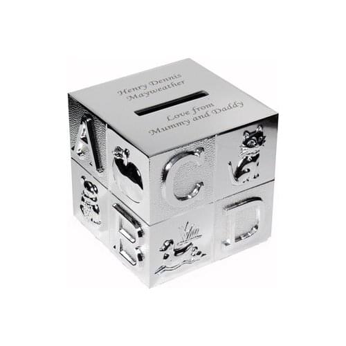 European metal small ABC piggy bank BB money box piggy bank home decoration business gifts creative gift Decoration