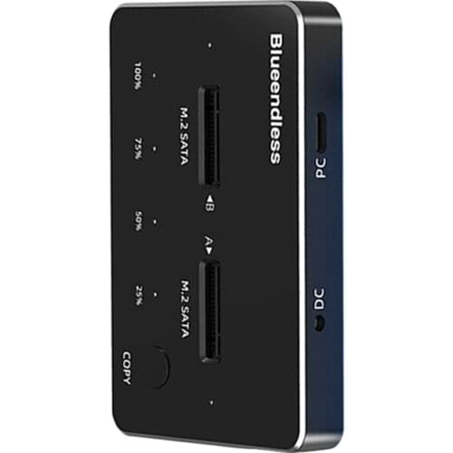 M.2 SATA/NVME Dual Disk Base 10Gbps Super Fast Duplicator Enclosure Offline Clone Online Read-Write Expansion