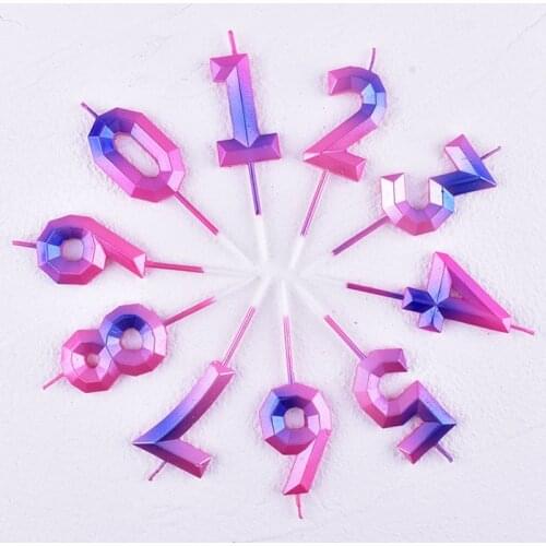 Happy Birthday Creative 0-9 Numbers Smokeless Color Candles Colorful Numbers, Cakes, Safe Candles Party Props