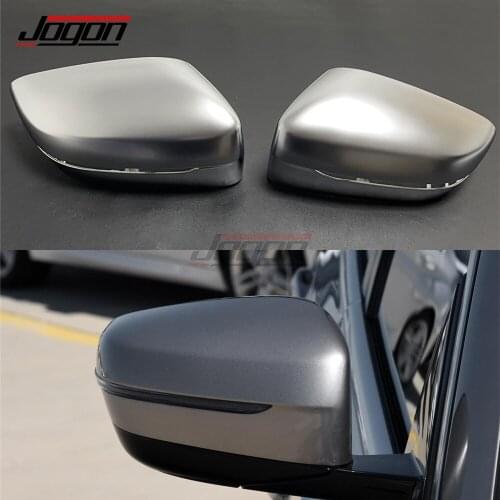 2pcs Grey&Silver Replace Mirror Cap For BMW 3 Series G20 G21 2020 2021 Car Mirror Side Wing Rearview Cover Trim Accessories