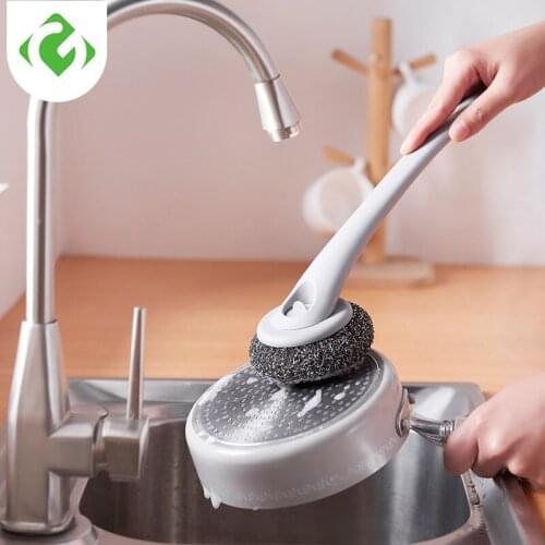 Multifunction Kitchen Cleaning Brush Long Handle Dish Washing Brush Brush plate brush pot cleaning tool kitchen supplies GUANYAO