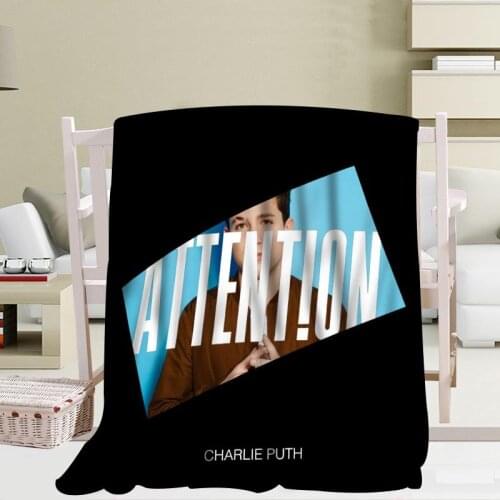 P+ Charlie Puth Blanket Soft DIY Sofa Bed Throw Blanket Kid Adult Warm Custom Blanket Size 56x80Inch50X60Inch40X50Inch