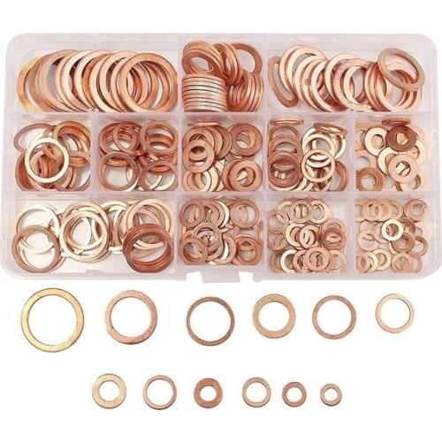 280 PCS Copper Gasket Nut & Bolt Sets Fastener Screw Washers Sets ceramic fuse slow blow fuse
