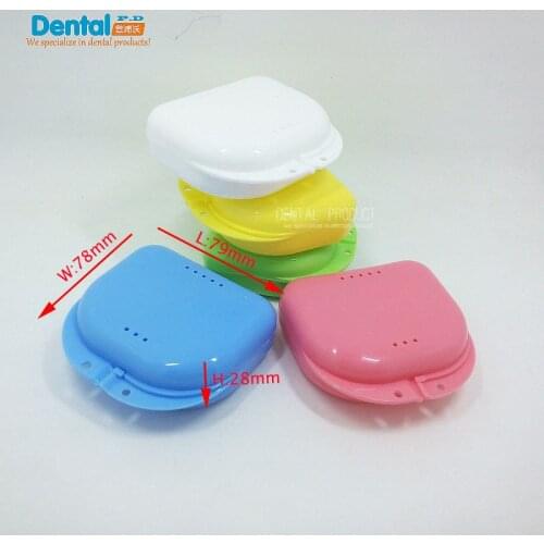 2016 New 2 piece Denture Box with holes dental containers denture containers free shipping