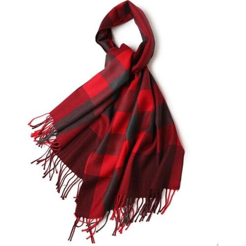 British winter 2020 new wool twill Plaid scarves are fashionable and thickened,with shawls and soft skin friendly wool scarves