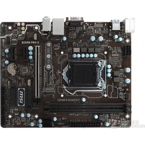 New MSI B250M PRO-V motherboard LGA 1151 DDR4 USB2.0 USB3.1 SATA3 DVI VGA 32GB B250 desktop motherboard Free shipping