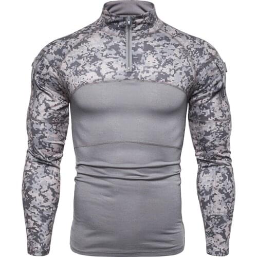 2021 Hot Camouflage Tactical Military Clothing Combat Shirt Assault Long Sleeve Army Tight t Shirt Costume Ventilation Comfort