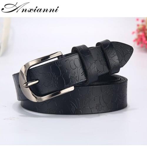 Belts For Women Brand Embossed Popular Buckle Women Belts Waist Casual Leather Ladies Buckle Trouser Belt Strap