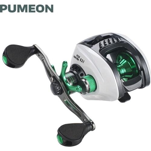 PUMEON Fishing Reel 10+1 Bearings 9.3:1 High Speed Max Drag 6KG Magnetic Brake System Left/Right Hand Carp Fishing Wheels