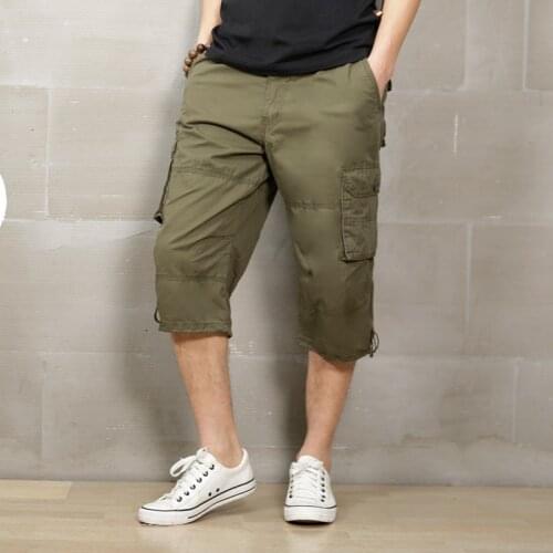 New 2020 Summer Casual Shorts Men Cotton Cargo Shorts With Big Pocket Loose Baggy Hip Hop Shorts Bermuda Military Male Clothing