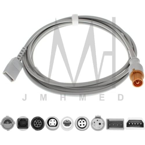 Compatible with 12pin Fukuda Monitor IBP Cable and Argon Philips BD Edward Medex Abbott Smith PVB Utah Pressure Transducers