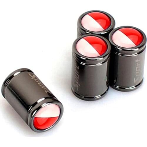 Sport Copper Auto Car Tire Wheel Valve Dust Caps Cover For Jaguar XF XK XKR X-type XE V12 Guitar Scissors With Poland Flag