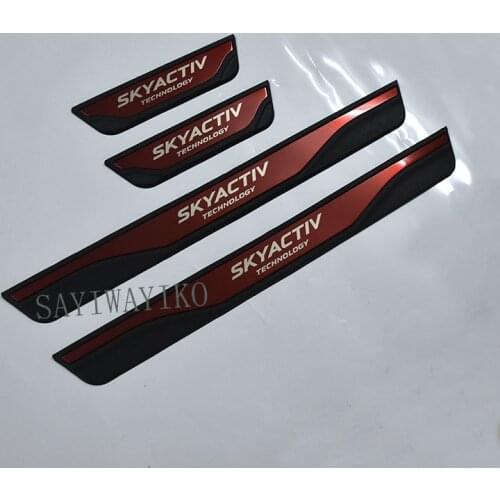 Car Styling FIT For 2014 2015 2016 2017 2018 Mazda 6 3 Stainless Scuff Plate Door Sills Pedal Protector Cover Trim Accessories