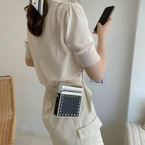 Lipstick Bags Mini Chain Womens Shoulder Bag Female Designer Luxury Crossbody Bag With Mirror Mini Handbag Purse