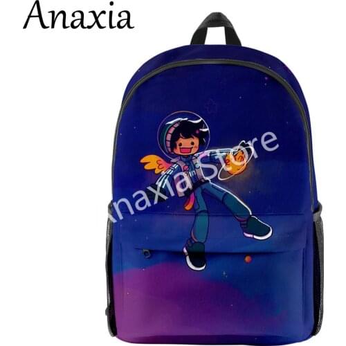 Quackity dream smp 3D mersh Cloth Shoulder Backpack Printed Multi Zipper Pack Casual School Bag mini bag for children