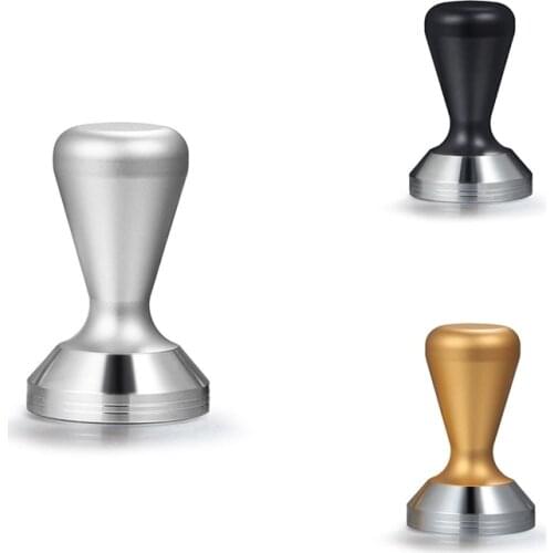 Solid Stainless Steel Coffee Tamper Flat Base Coffee Hammer Powder Espresso Coffee Bean Mill Press Accessories