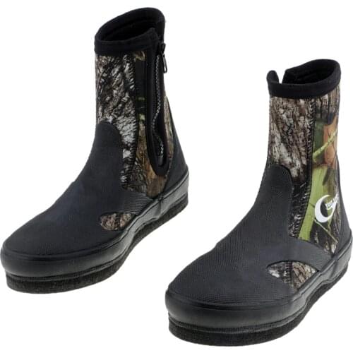 Outdoor Waterproof Fishing Shoes Waders Camo Tactical Non-slip Warm Army Boots for Fishing River Camping Shoe (no steel nails)