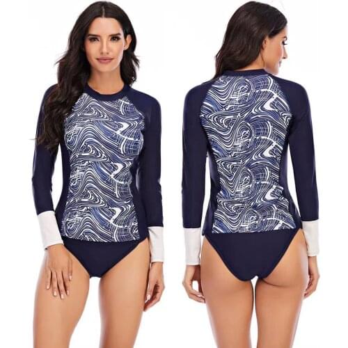 Women Rash Guard Shirts Long Sleeve Rashguard Top Swimwear Diving Shirt Surf Top Running Shirt Swimsuit UPF 50